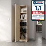 Schrank Mehrzweckschrank 40 und 50 cm Breite 180 cm Höhe mit vier Einlegeböden schmaler Aktenschrank Organizer Kleiderschrank aus MDF Holz