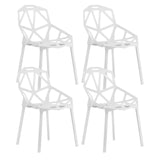Chaise de salle à manger chaise de jardin chaise de salon | Coque en plastique, pieds en métal. Chaise au confort d'assise élégant et ergonomique pouvant supporter jusqu'à 120 kg.
