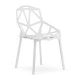 Chaise de salle à manger chaise de jardin chaise de salon | Coque en plastique, pieds en métal. Chaise au confort d'assise élégant et ergonomique pouvant supporter jusqu'à 120 kg.