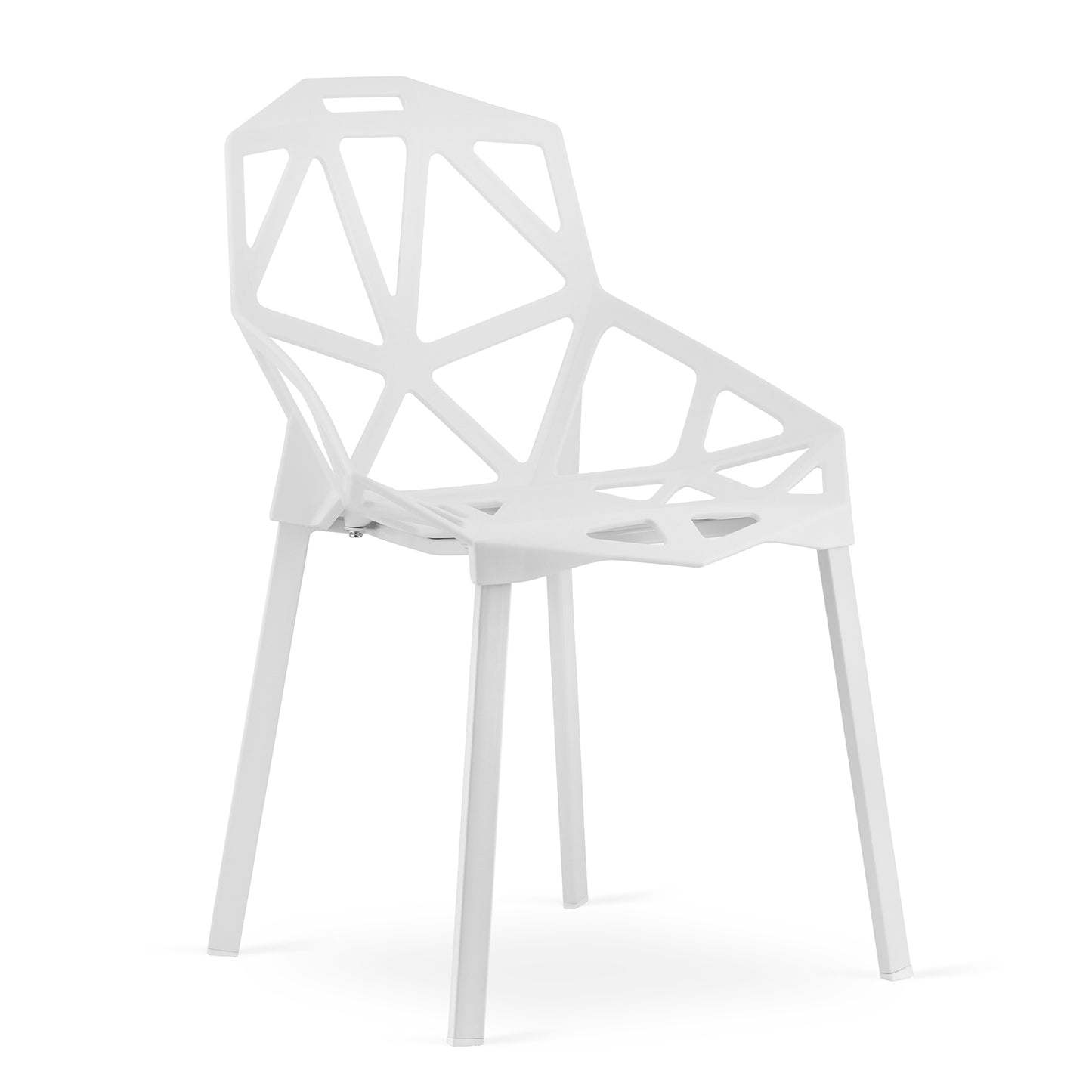 Chaise de salle à manger chaise de jardin chaise de salon | Coque en plastique, pieds en métal. Chaise au confort d'assise élégant et ergonomique pouvant supporter jusqu'à 120 kg.