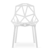 Chaise de salle à manger chaise de jardin chaise de salon | Coque en plastique, pieds en métal. Chaise au confort d'assise élégant et ergonomique pouvant supporter jusqu'à 120 kg.