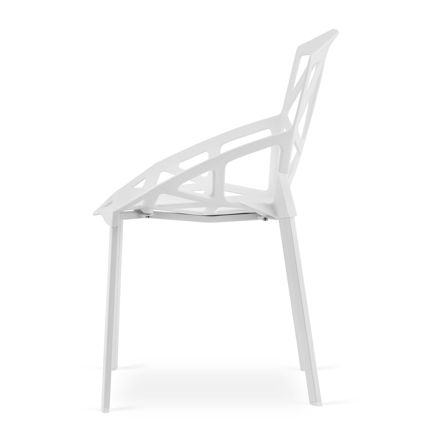 Chaise de salle à manger chaise de jardin chaise de salon | Coque en plastique, pieds en métal. Chaise au confort d'assise élégant et ergonomique pouvant supporter jusqu'à 120 kg.