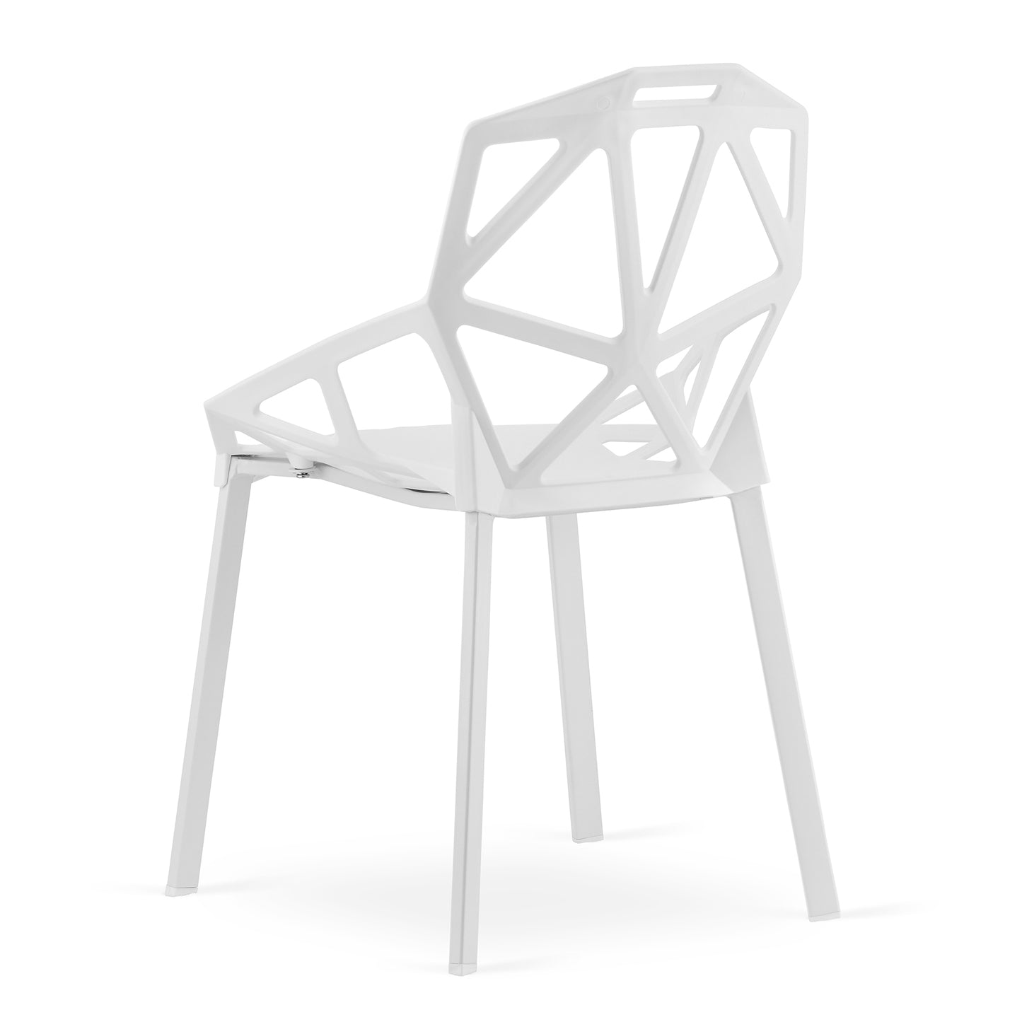 Chaise de salle à manger chaise de jardin chaise de salon | Coque en plastique, pieds en métal. Chaise au confort d'assise élégant et ergonomique pouvant supporter jusqu'à 120 kg.