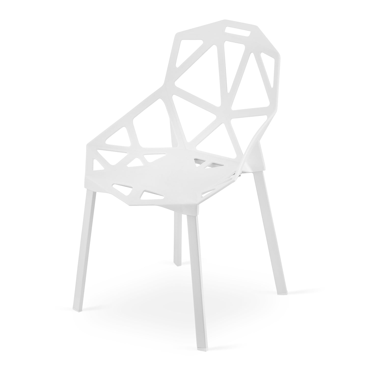 Chaise de salle à manger chaise de jardin chaise de salon | Coque en plastique, pieds en métal. Chaise au confort d'assise élégant et ergonomique pouvant supporter jusqu'à 120 kg.