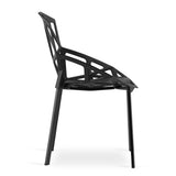 Chaise de salle à manger chaise de jardin chaise de salon | Coque en plastique, pieds en métal. Chaise au confort d'assise élégant et ergonomique pouvant supporter jusqu'à 120 kg.