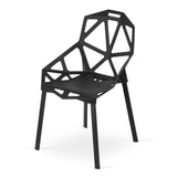 Chaise de salle à manger chaise de jardin chaise de salon | Coque en plastique, pieds en métal. Chaise au confort d'assise élégant et ergonomique pouvant supporter jusqu'à 120 kg.