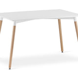 Esstisch Tisch Küchentisch Esszimmertisch klein 120cm Länge + 80cm Breite schwarz oder weiß mit Vollholzbeinen in Natur