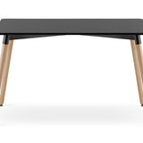 Esstisch Tisch Küchentisch Esszimmertisch klein 120cm Länge + 80cm Breite schwarz oder weiß mit Vollholzbeinen in Natur