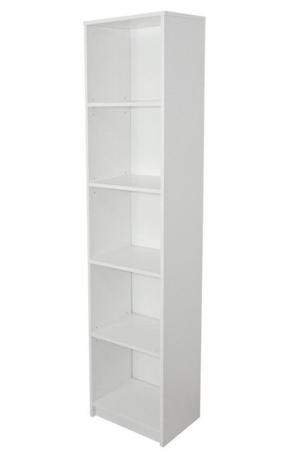 Bibliothèque, étagère à dossiers, étagère sur pied, séparateur de pièce, blanc avec 5 compartiments ouverts en bois MDF Largeur 40 cm, 50 cm ou 60 cm