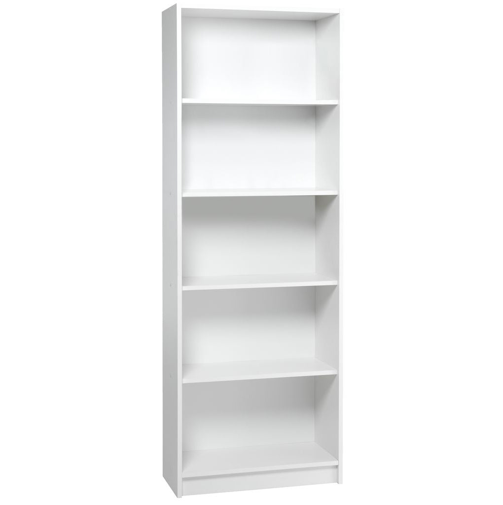 Bibliothèque, étagère à dossiers, étagère sur pied, séparateur de pièce, blanc avec 5 compartiments ouverts en bois MDF Largeur 40 cm, 50 cm ou 60 cm