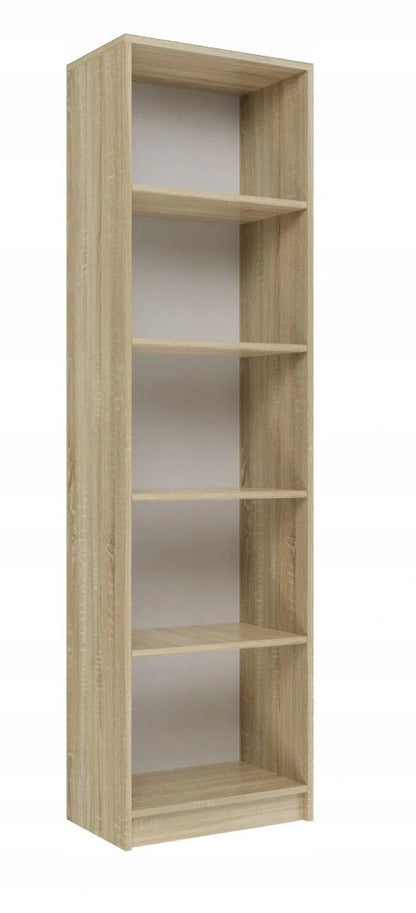 Bücherregal Aktenregal Standregal Raumteiler weiß mit 5 offenen Fächern aus MDF Holz | Breite 40 cm, 50 cm oder 60 cm