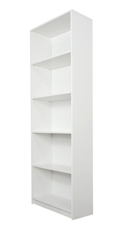 Bibliothèque, étagère à dossiers, étagère sur pied, séparateur de pièce, blanc avec 5 compartiments ouverts en bois MDF Largeur 40 cm, 50 cm ou 60 cm