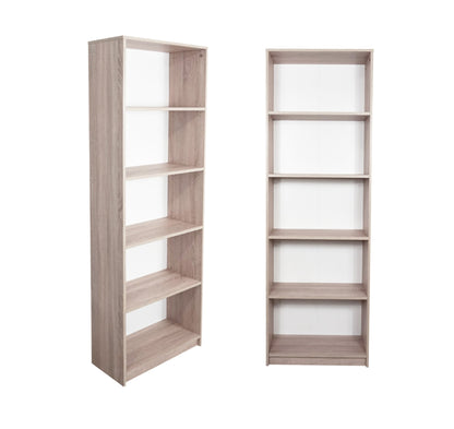 Bibliothèque, étagère à dossiers, étagère sur pied, séparateur de pièce, blanc avec 5 compartiments ouverts en bois MDF Largeur 40 cm, 50 cm ou 60 cm