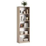 Bibliothèque, étagère à dossiers, étagère sur pied, séparateur de pièce, blanc avec 5 compartiments ouverts en bois MDF Largeur 40 cm, 50 cm ou 60 cm