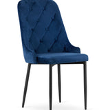 Esszimmerstuhl Küchenstuhl Bürostuhl Stuhl Samtiges Sitzmaterial mit schwarzen Metallbeinen, 120 kg Sitzlast, Bequemer ergonomischer, weicher samtgepolsterter Sitz, schwarze Beine