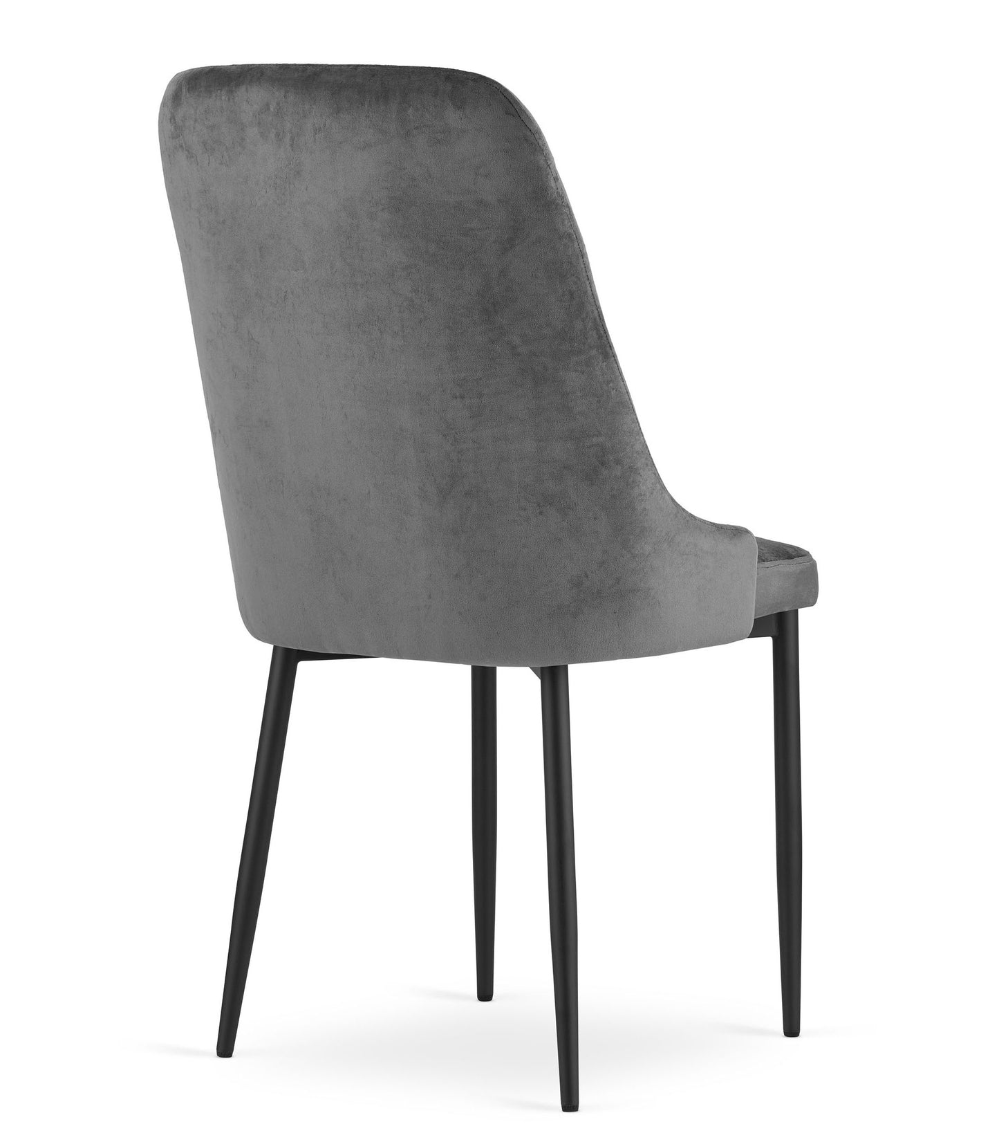 Chaise de salle à manger, chaise de cuisine, chaise de bureau, siège en velours avec pieds en métal noir, charge de siège de 120 kg, siège ergonomique confortable rembourré en velours doux, pieds noirs