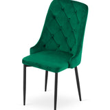 Esszimmerstuhl Küchenstuhl Bürostuhl Stuhl Samtiges Sitzmaterial mit schwarzen Metallbeinen, 120 kg Sitzlast, Bequemer ergonomischer, weicher samtgepolsterter Sitz, schwarze Beine