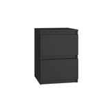 Nachttisch Nachtschrank mit 2 Schubladen Beistelltisch klein schmal 30x30x40 cm Holwerkstoff
