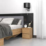 Nachttisch Nachtschrank mit 2 Schubladen Beistelltisch klein schmal 30x30x40 cm Holwerkstoff
