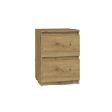 Nachttisch Nachtschrank mit 2 Schubladen Beistelltisch klein schmal 30x30x40 cm Holwerkstoff