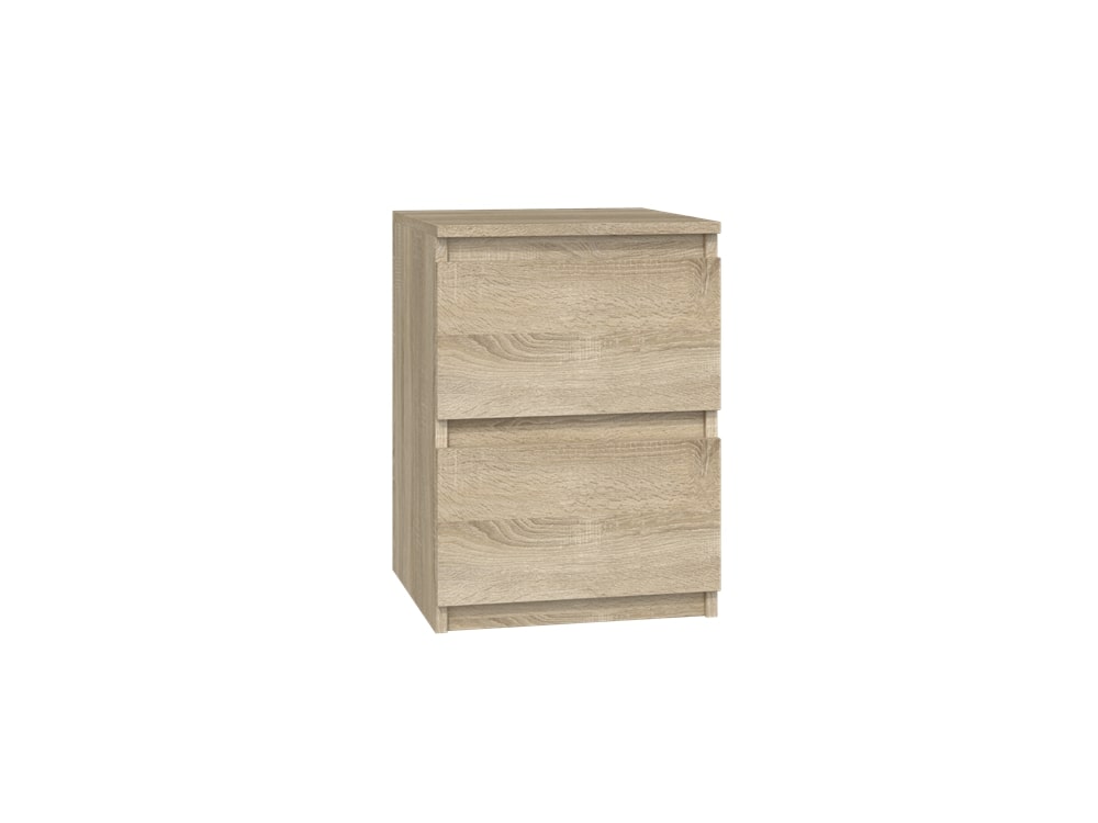 Nachttisch Nachtschrank mit 2 Schubladen Beistelltisch klein schmal 30x30x40 cm Holwerkstoff