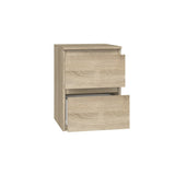 Nachttisch Nachtschrank mit 2 Schubladen Beistelltisch klein schmal 30x30x40 cm Holwerkstoff