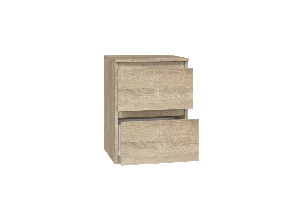 Table de chevet armoire de chevet avec 2 tiroirs, petite table d'appoint étroite 30x30x40 cm en bois