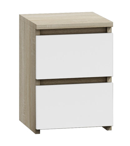 Table de chevet armoire de chevet avec 2 tiroirs, petite table d'appoint étroite 30x30x40 cm en bois