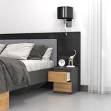 Nachttisch Nachtschrank mit 2 Schubladen Beistelltisch klein schmal 30x30x40 cm Holwerkstoff