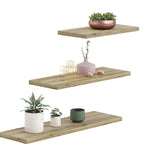 Etagère murale 3 pièces 30 cm, 45 cm et 60 cm de large, étagère murale, étagère flottante blanche pour livres, tableaux, décoration, salon, chambre, salle à manger, couloir 