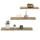 Etagère murale 3 pièces 30 cm, 45 cm et 60 cm de large, étagère murale, étagère flottante blanche pour livres, tableaux, décoration, salon, chambre, salle à manger, couloir 