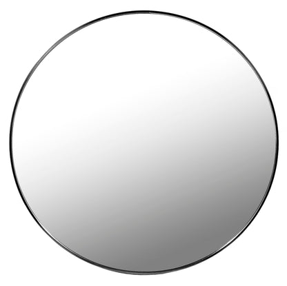 Miroir 60x60 | 70x70 | 80x80 cm mural rond avec cadre en métal noir ou or | en 3 tailles pour la salle de bain, le couloir, le salon, la salle à manger ou le miroir de maquillage