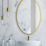 Miroir 60x60 | 70x70 | 80x80 cm mural rond avec cadre en métal noir ou or | en 3 tailles pour la salle de bain, le couloir, le salon, la salle à manger ou le miroir de maquillage