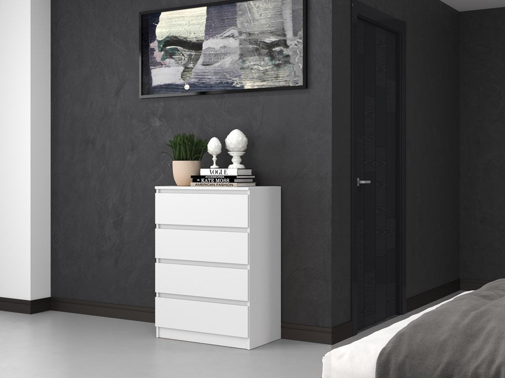 Kommode weiß mit drei, vier, fünf oder sechs Schubladen, Schlafzimmer Flur Nachttisch, Schrank, Sideboard, Highboard