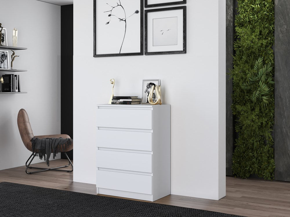 Kommode weiß mit drei, vier, fünf oder sechs Schubladen, Schlafzimmer Flur Nachttisch, Schrank, Sideboard, Highboard