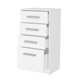 Kommode weiß mit vier Schubladen, Schlafzimmer Flur Nachttisch, Schrank, Sideboard, Highboard, Breite 45 cm Höhe 85cm