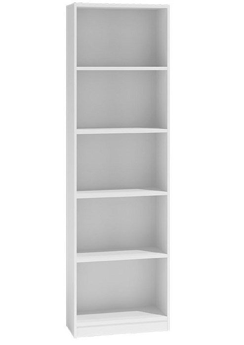 Bücherregal Aktenregal Standregal Raumteiler weiß mit 5 offenen Fächern aus MDF Holz