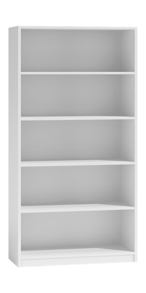 Bibliothèque classeur étagère sur pied séparateur de pièce blanc avec 5 compartiments ouverts en bois MDF