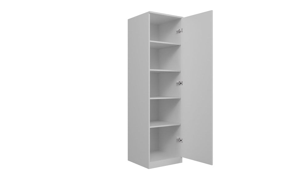 Armoire armoire armoire polyvalente blanche 50 cm largeur 180 cm hauteur avec tringle à vêtements et compartiment supplémentaire, organisateur d'armoire en bois MDF