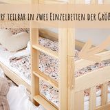 B-WARE: Hochbett / Etagenbett 90x200 cm mit Ausziehbett und zwei Schubladen