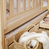 B-WARE: Hochbett / Etagenbett 90x200 cm mit Ausziehbett und zwei Schubladen