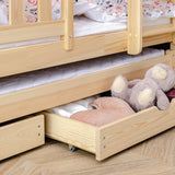 B-WARE: Hochbett / Etagenbett 90x200 cm mit Ausziehbett und zwei Schubladen