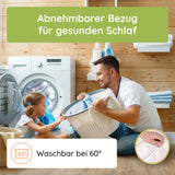 Babymatratze Kindermatratze SMART 60x120 | 70x140 | 80x160 | 80x180 | 90x190 | 90x200 cm mit abnehmbarem Bezug, waschbar bei 60°C für Kinderbett, eco5 zertifiziert, Körpergewicht bis 60kg Hergestellt in der EU
