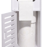 Armoire de salle de bain, armoire haute, peu encombrante, étroite, avec étagères spacieuses, compartiment à papier, armoire pour salle de bain, en blanc