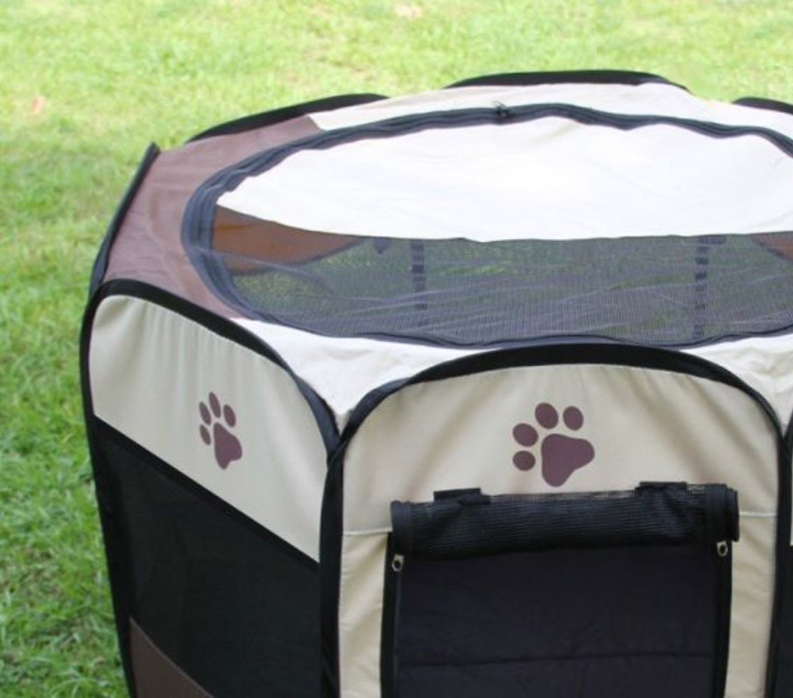 Parc pour animaux de compagnie pliable, Portable, respirant, avec fenêtre en maille, pour intérieur et extérieur, parc pour chiots