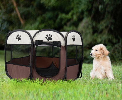 Parc pour animaux de compagnie pliable, Portable, respirant, avec fenêtre en maille, pour intérieur et extérieur, parc pour chiots