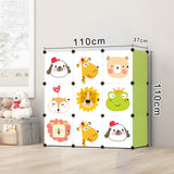 Armoire modulaire pour enfants, 9 portes avec imprimé de conte de fées, armoire combinée, étagère enfichable, capacité de chambre de 3 kg, panneaux en polypropylène, résistants à la moisissure et à l'eau, 110 x 37 x 110 cm en blanc, rose ou vert