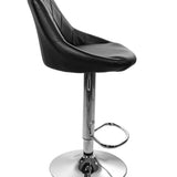 Tabouret de bar tabouret de cuisine avec dossier, repose-pieds, réglable en hauteur, chaise pivotante à 360°, tabouret de comptoir, chaise de bar, capacité de charge de 120 kg, velours ou simili cuir