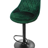 Tabouret de bar tabouret de cuisine avec dossier, repose-pieds, réglable en hauteur, chaise pivotante à 360°, tabouret de comptoir, chaise de bar, capacité de charge de 120 kg, velours ou simili cuir