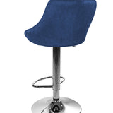 Tabouret de bar tabouret de cuisine avec dossier, repose-pieds, réglable en hauteur, chaise pivotante à 360°, tabouret de comptoir, chaise de bar, capacité de charge de 120 kg, velours ou simili cuir